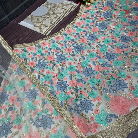 Designer Heavy Work Partywear Lehenga with Dupatta - Picture 13 of 13